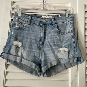 Garage jean shorts, light blue. Size 5.